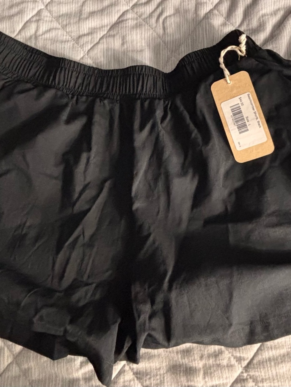 Albion Black Athletic Elastic-Waist Shorts